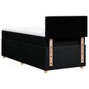 kontinentalseng med madras 100x200 cm stof sort