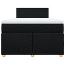 kontinentalseng med madras 120x190 cm stof sort