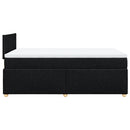kontinentalseng med madras 120x190 cm stof sort