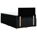 kontinentalseng med madras 120x190 cm stof sort