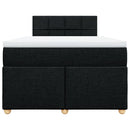kontinentalseng med madras 120x190 cm stof sort