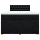 kontinentalseng med madras 120x190 cm stof sort