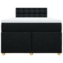 kontinentalseng med madras 120x190 cm stof sort
