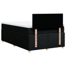 kontinentalseng med madras 120x200 cm stof sort