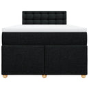 kontinentalseng med madras 120x200 cm stof sort