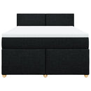 kontinentalseng med madras 140x190 cm stof sort