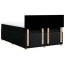 kontinentalseng med madras 140x190 cm stof sort