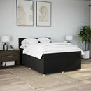kontinentalseng med madras 140x190 cm stof sort