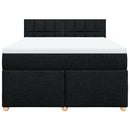 kontinentalseng med madras 140x190 cm stof sort