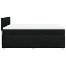 kontinentalseng med madras 140x190 cm stof sort