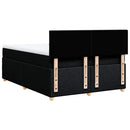kontinentalseng med madras 140x190 cm stof sort