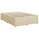 kontinentalseng med madras 140x190 cm stof cremefarvet