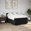 kontinentalseng med madras 140x190 cm stof sort