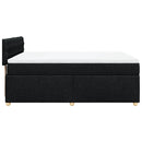 kontinentalseng med madras 140x190 cm stof sort