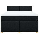 kontinentalseng med madras 140x200 cm stof sort