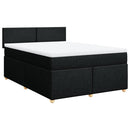kontinentalseng med madras 160x200 cm stof sort