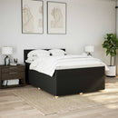 kontinentalseng med madras 160x200 cm stof sort