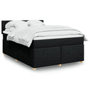 kontinentalseng med madras 160x200 cm stof sort