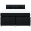 kontinentalseng med madras 160x200 cm stof sort