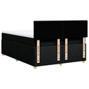kontinentalseng med madras 160x200 cm stof sort
