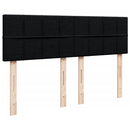 kontinentalseng med madras 160x200 cm stof sort