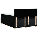 kontinentalseng med madras 160x200 cm stof sort