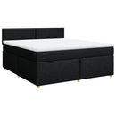 kontinentalseng med madras 180x200 cm stof sort