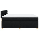 kontinentalseng med madras 180x200 cm stof sort