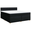 kontinentalseng med madras 180x200 cm stof sort