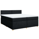 kontinentalseng med madras 200x200 cm stof sort