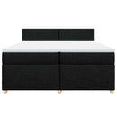 kontinentalseng med madras 200x200 cm stof sort
