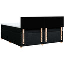 kontinentalseng med madras 200x200 cm stof sort