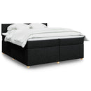 kontinentalseng med madras 200x200 cm stof sort