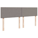 kontinentalseng med madras 200x200 cm stof gråbrun