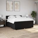 kontinentalseng med madras 200x200 cm stof sort