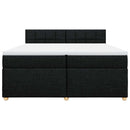 kontinentalseng med madras 200x200 cm stof sort