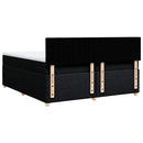 kontinentalseng med madras 200x200 cm stof sort