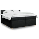 kontinentalseng med madras 200x200 cm stof sort