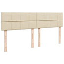 kontinentalseng med madras 200x200 cm stof cremefarvet