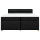 kontinentalseng med madras 200x200 cm stof sort