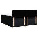 kontinentalseng med madras 200x200 cm stof sort