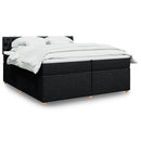 kontinentalseng med madras 200x200 cm stof sort