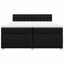 kontinentalseng med madras 200x200 cm stof sort