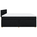 kontinentalseng med madras 200x200 cm stof sort