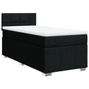 kontinentalseng med madras 90x190 cm stof sort
