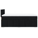 kontinentalseng med madras 90x190 cm stof sort