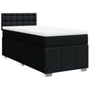kontinentalseng med madras 90x190 cm stof sort