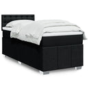 kontinentalseng med madras 90x190 cm stof sort
