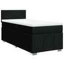 kontinentalseng med madras 90x200 cm stof sort