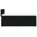 kontinentalseng med madras 90x200 cm stof sort